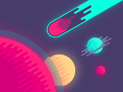 Meteor by geometrieva on Dribbble