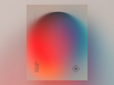 Color study poster in cyrillic gradient illustration poster