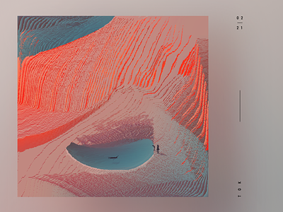 The secret lake art colors glitch illustration pixelart pixelsort poster