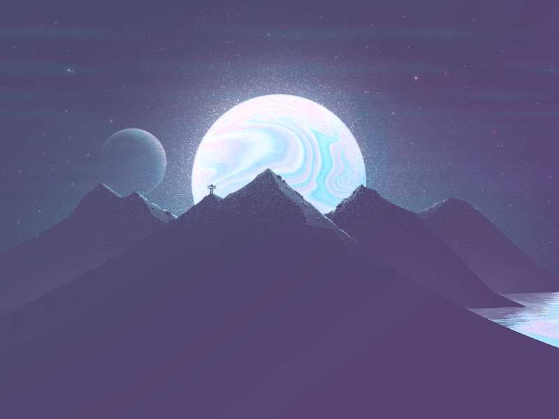 Melting Sun sunset illustration