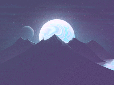 Melting Sun sunset illustration