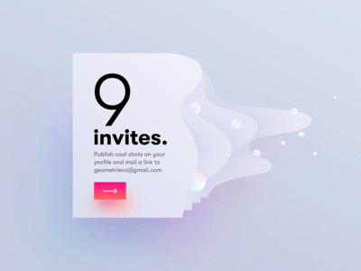9 Dribbble Invites ui invites