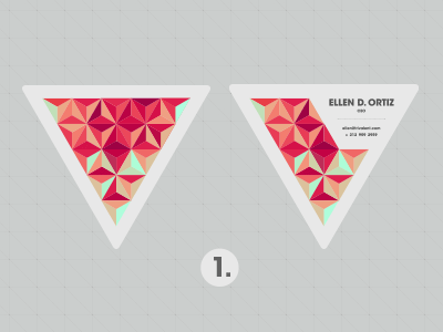Business Card 1 or 2? [GIF] business card triangle trivalent
