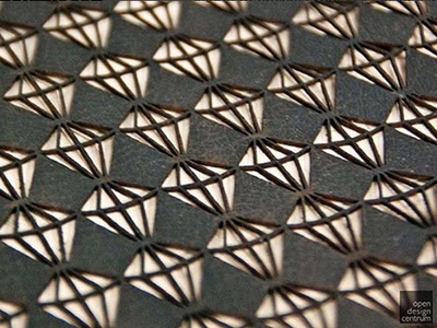 Diamonds Laser Cut design diamonds lasercut lasercutting leather opendesigncentrum pattern
