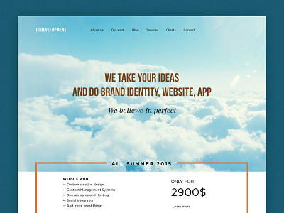 Website app brand clouds development directline identity sky web