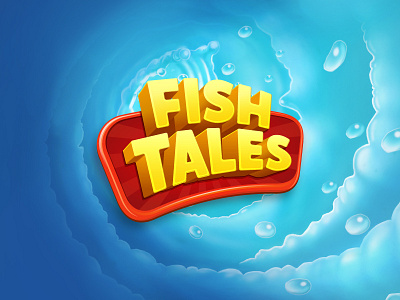 Fish tales fish game logo mobile tales water