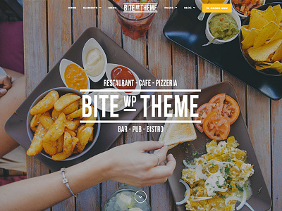 Bite design development food restaurant web wordpress