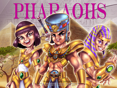 Cover Design for Magazine Comics about Egyptian Pharaohs