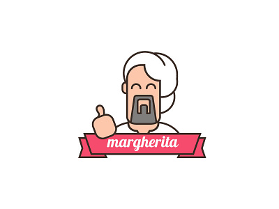 margherita pizzeria chef logo margherita pizzeria red vector white