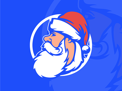 Santa logo character christmas digital painting drawing flat illustration illustrator logo logo design santa sport vector