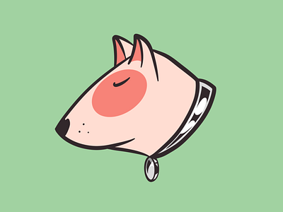 Bull Terrier character design digital painting icon illustration illustrator logo vector