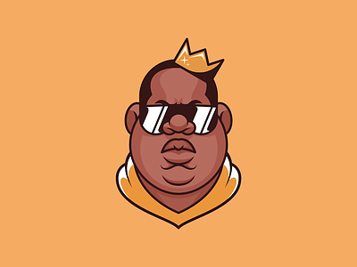 Juicy character design digital painting flat hip hop icon illustration illustrator logo rap singer the notorious b.i.g. vector