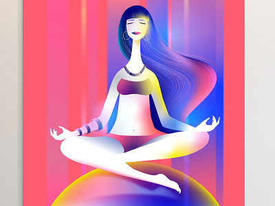 Calm art calm contemporary covid19 design illustration illustrator lockdown mindful mindfulness pabloladosa vector vectorart