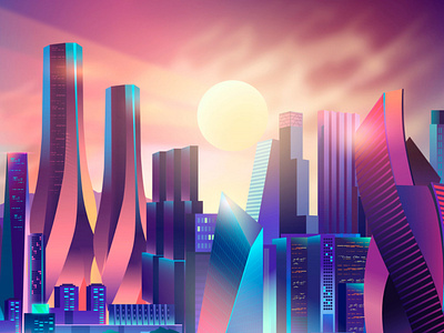 Sunny days illustrator ladosa pabloladosa parks sky sunny synthwave vaporwave vectorart