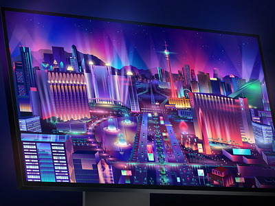 Casino city in screen