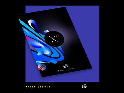 Intel Xᵉ Illustration 1 branding design digital fluid future futuristic graphic illustration illustrator intel liquid modern modern logo technical techno