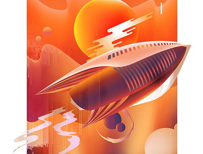 Airplane 2 airplane art branding design gradient graphic illustrator vector vectorart