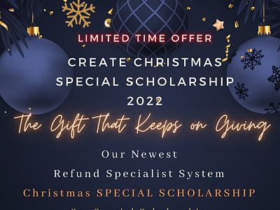 Create Christmas Scholarship Offer 2022🎄👍💯 create create business refund business refund business trainer refund business trainer online refund sector refund specialist refund specialist australia refund specialist system