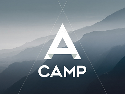 Camp Logo camp campa kamp kampa landscape logo logo design mountain shadow tent triangle