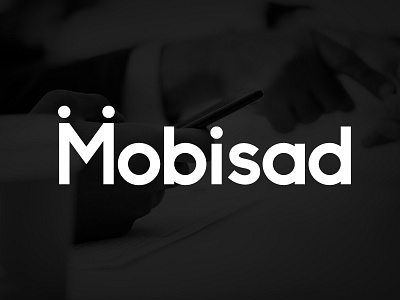 Mobisad Logo assistance communication cooperation design human logo logo desing mobile support technology