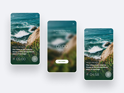 Setting timer in the Meditation App app ios mobile sound travel