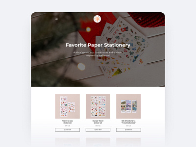 Online store of paper stationery design onlinestore site store ui