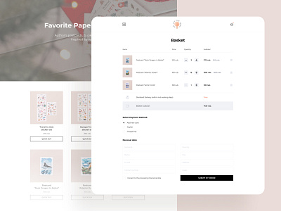 Basket for the online store basket design online store site ui