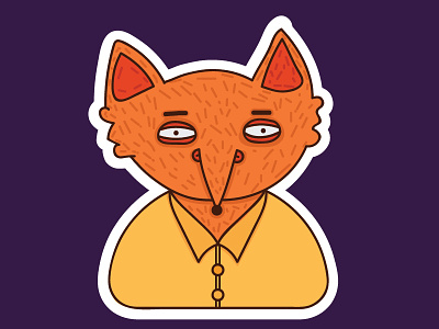 Serious Bergman animals foxes picture serious sticker
