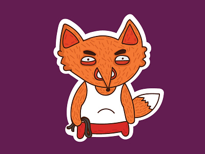 Aggressive Bergman aggrssive animals foxes funny stickers