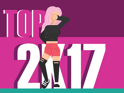 Top style 2k17 casual character flat girl style