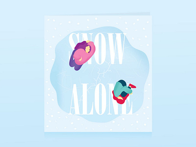 Snow character cold flat girls ice people person picture sad saddle snow vector winter