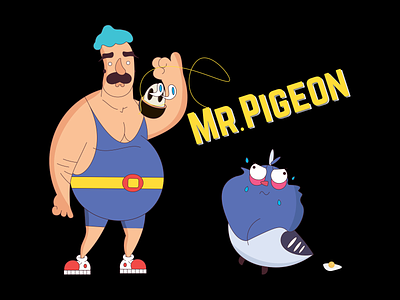 Mr.Pigeon Illustration cartoon character design design digital drawing illustration stickers vector