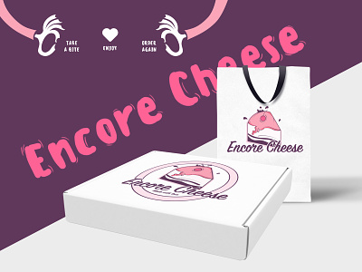 Encore Cheese Logo For Cheesecake lovers branding cartoon character design digital drawing drawing graphic design icons illustration illustration art logo vector