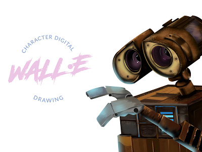 Wall-E character illustration cartoon character design digital drawing illustration illustration art