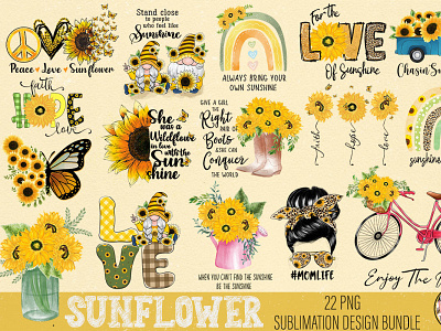 Sunflower Graphics be kind quote bicycle sunflower butterfly sunflower enjoy the rides graphic design inspirational quotes sunflower sunflower bundle sunflower sublimation vector