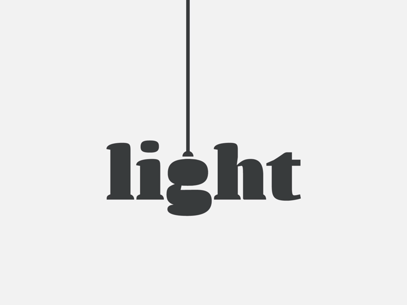 Light animated animation light logo negative space