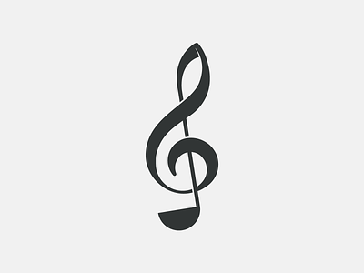 Kitchen Beats clef combination logo kitchen ladle logo music musical note treble clef