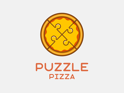 Puzzle Pizza fastfood food pizza pizza logo puzzle