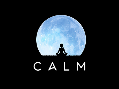 Calm calm logo mediation moon
