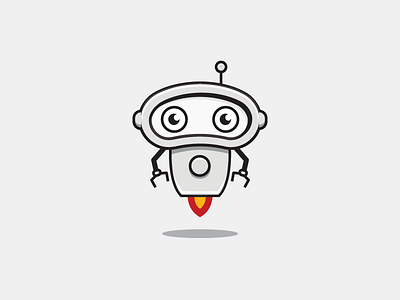 Robot character cute mascot robot simple tech