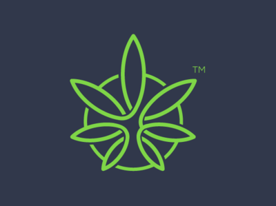 Marijuana Leaf Concept leaf line logo marijuana simple symbol weed