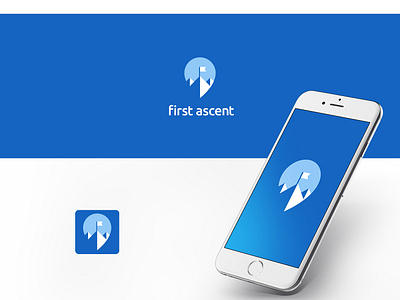 First Ascent app app branding app icon location location pin location pin logo mountain pin