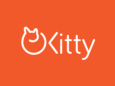 Kitty animal branding cat cute kitten kitty logo