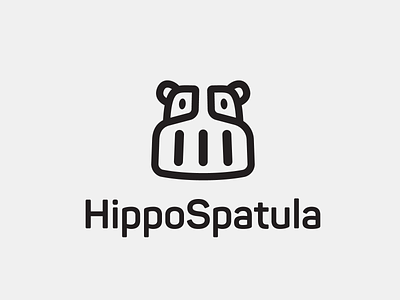Hippospatula cooking hippo hippopotamus logo spatula