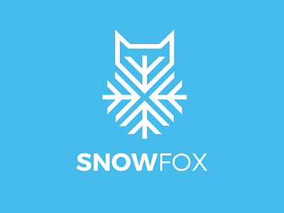 Snow Fox animal branding fox ice logo snow snowflake