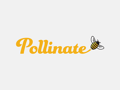 Pollinate animal bee logo logo design polen