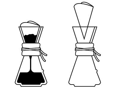 Chemex Icon chemex clean coffee filter icon illustration lineart nord