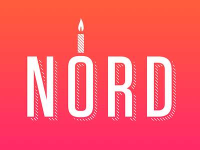 NORD – Year One candle hfj htf illustration logo nord stripes tungsten typography