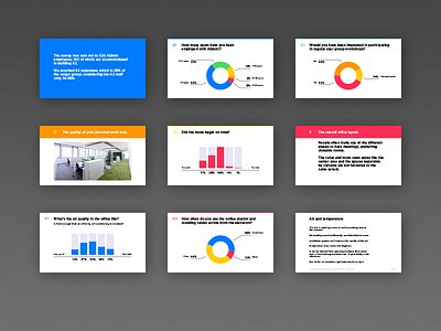 Survey results presentation bar chart graph ios7 pie chart stats survey