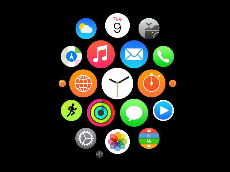Apple Watch Homescreen Icons (Vector) by Arno Richter 